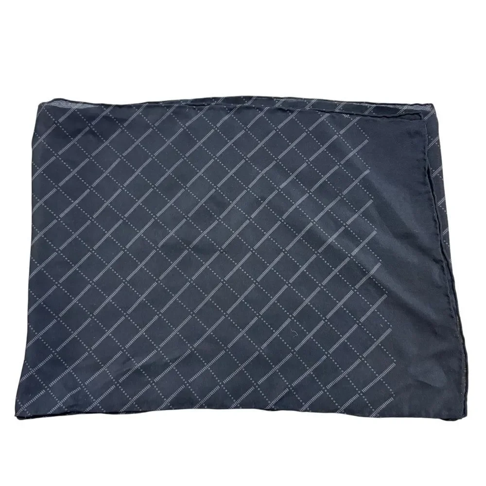 Ladies 100%‎ Silk Black and Grey Scarf
